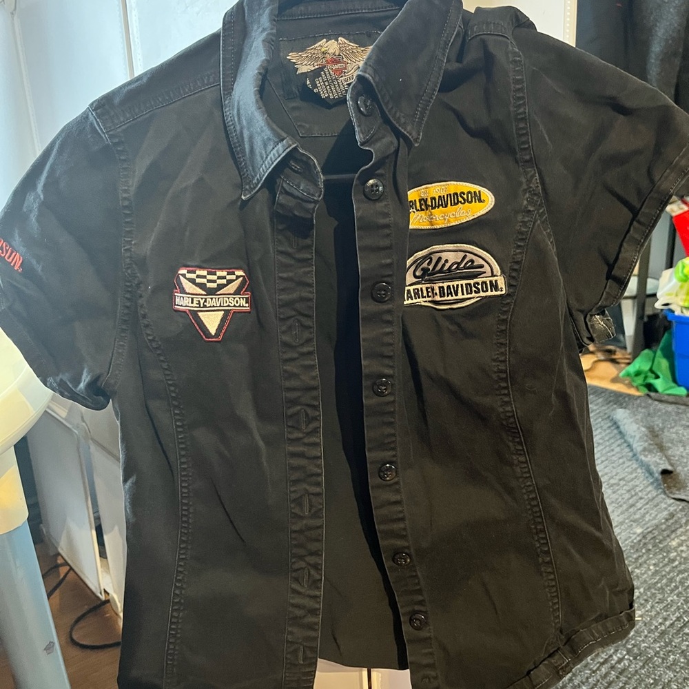 Harley-Davidson Black Button-Up Shirt